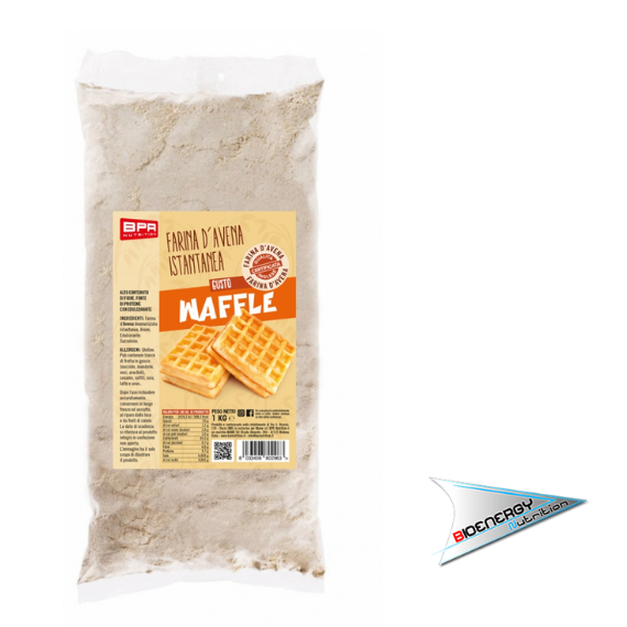 Bpr Nutrition-FARINA D'AVENA ISTANTANEA AROMATIZZATA (Conf. 1 Kg)   Waffle  